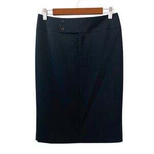 Ralph Lauren Black Label Made In Italy Wool Pencil Skirt In Black Size 6